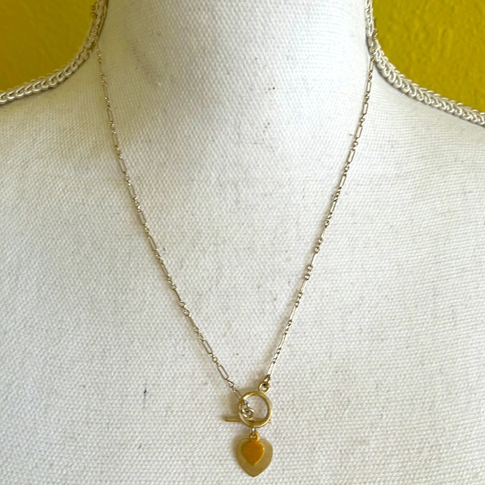 Sterling Silver Toggle Necklace - image 1